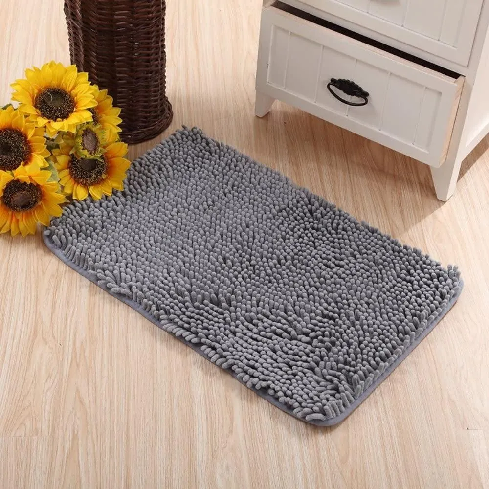 Microfiber anti Slip Bath Mat-10421 Grey