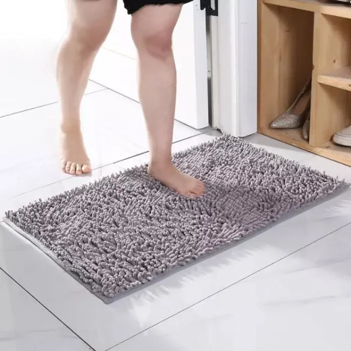 Microfiber anti Slip Bath Mat-10421 Grey