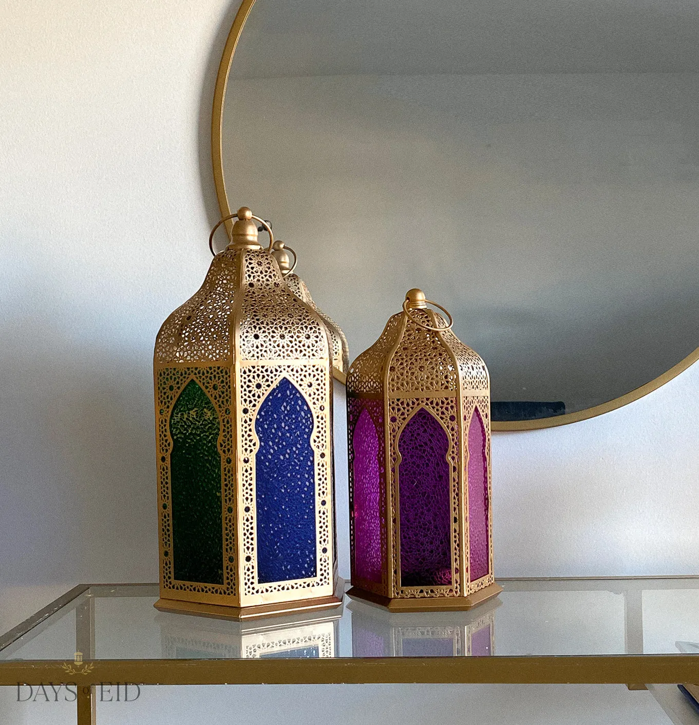 Moroccan Floor Lantern Set