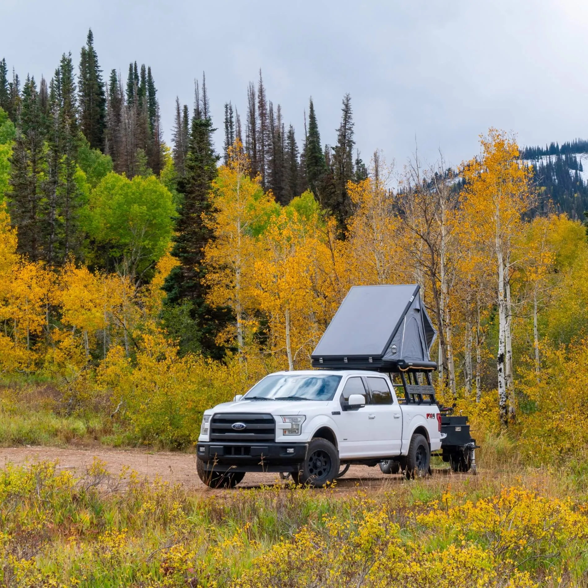 Mt. Hood Aluminum Hardshell Rooftop Tent: Double-Channel