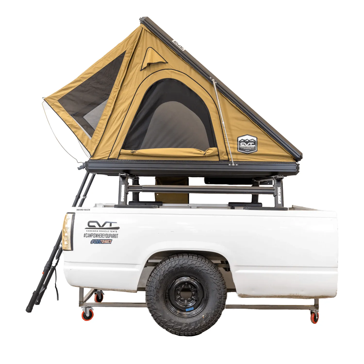 Mt. Hood Aluminum Hardshell Rooftop Tent: Double-Channel