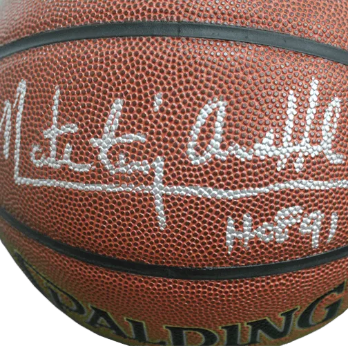 Nate "Tiny" Archibald Signed HOF '91 Inscription Spalding NBA Basketball (JSA)