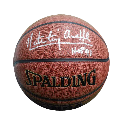 Nate "Tiny" Archibald Signed HOF '91 Inscription Spalding NBA Basketball (JSA)