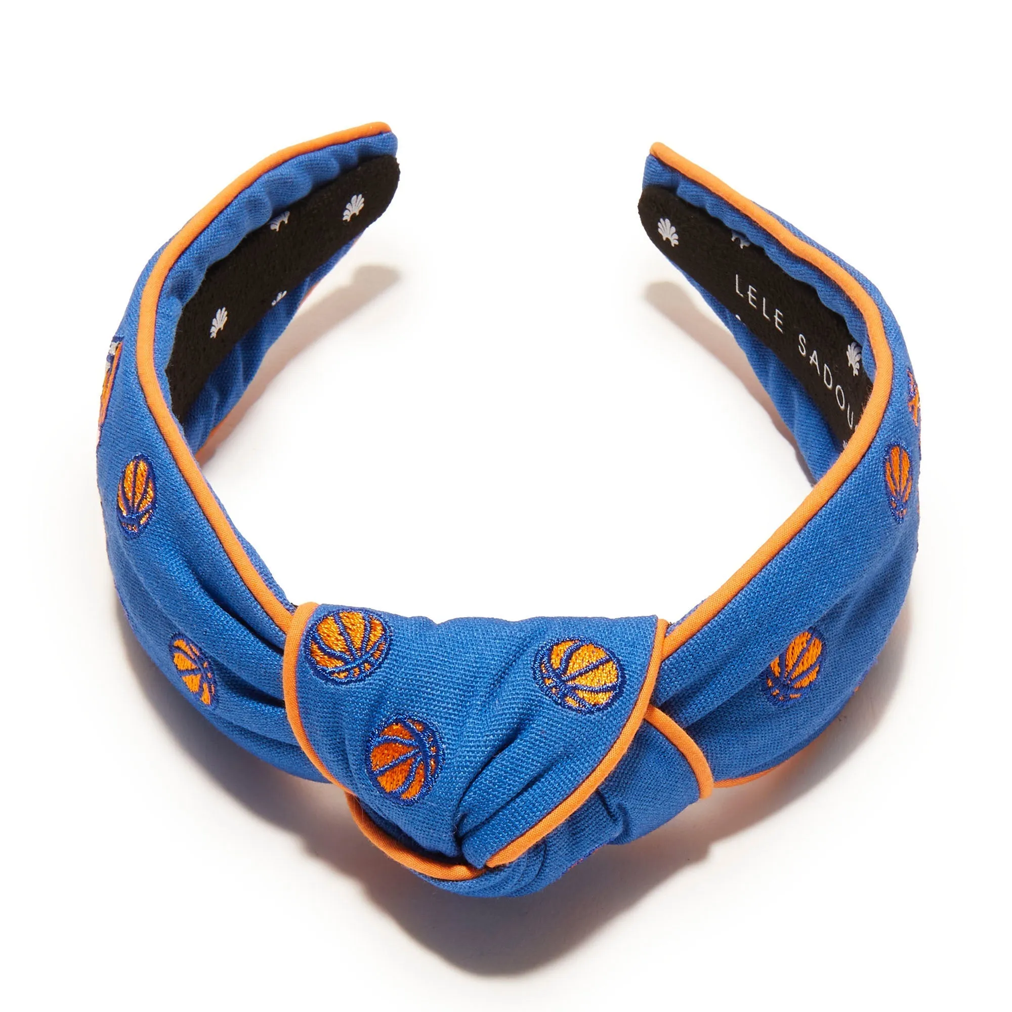 NEW YORK KNICKS LELE SADOUGHI / NBA BLUE EMBROIDERED KNOTTED HEADBAND