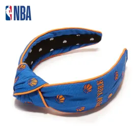 NEW YORK KNICKS LELE SADOUGHI / NBA BLUE EMBROIDERED KNOTTED HEADBAND