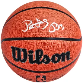 Patrick Ewing Autographed Authentic Indoor/Outdoor Basketball New York Knicks Beckett BAS Witness Stock #214817