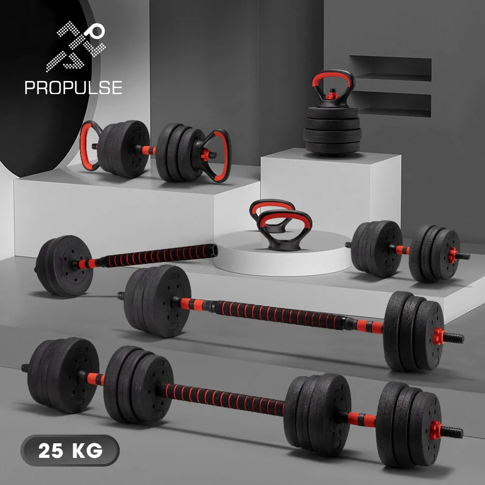 ProPulse Adjustable Dumbbell Barbell Set Home Weights Exercise  15/20/25/40KG