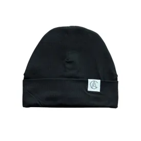 Satin Lined Jersey Beanie-Black