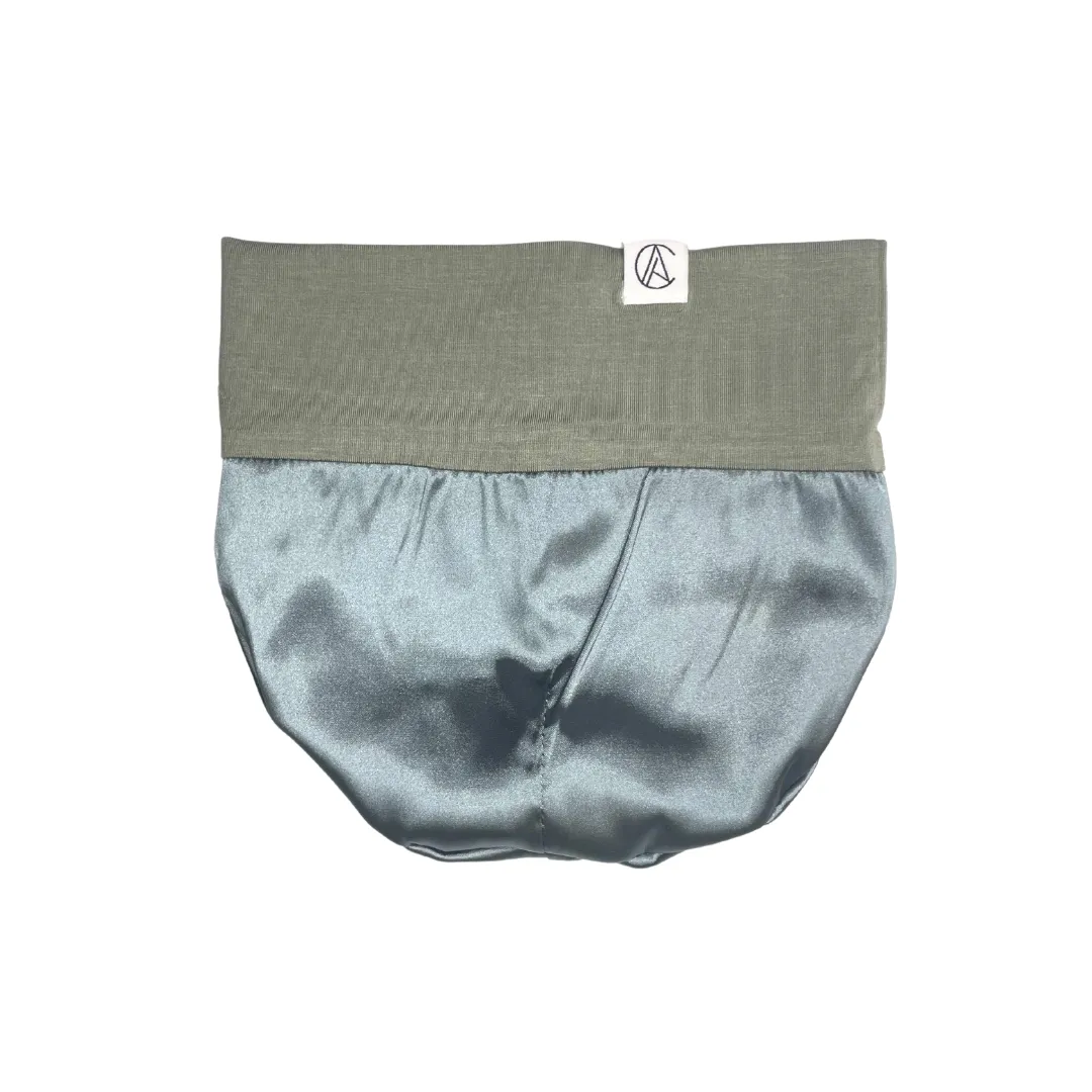 Satin Lined Jersey Beanie-Thyme