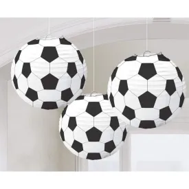 Soccer Fan Paper Lanterns 3pk