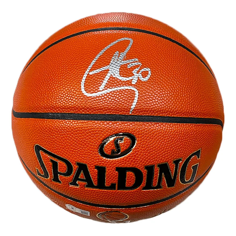 Stephen Curry Signed NBA Finals Game Ball Series Limited Edition Basketball Silver Ink (JSA)