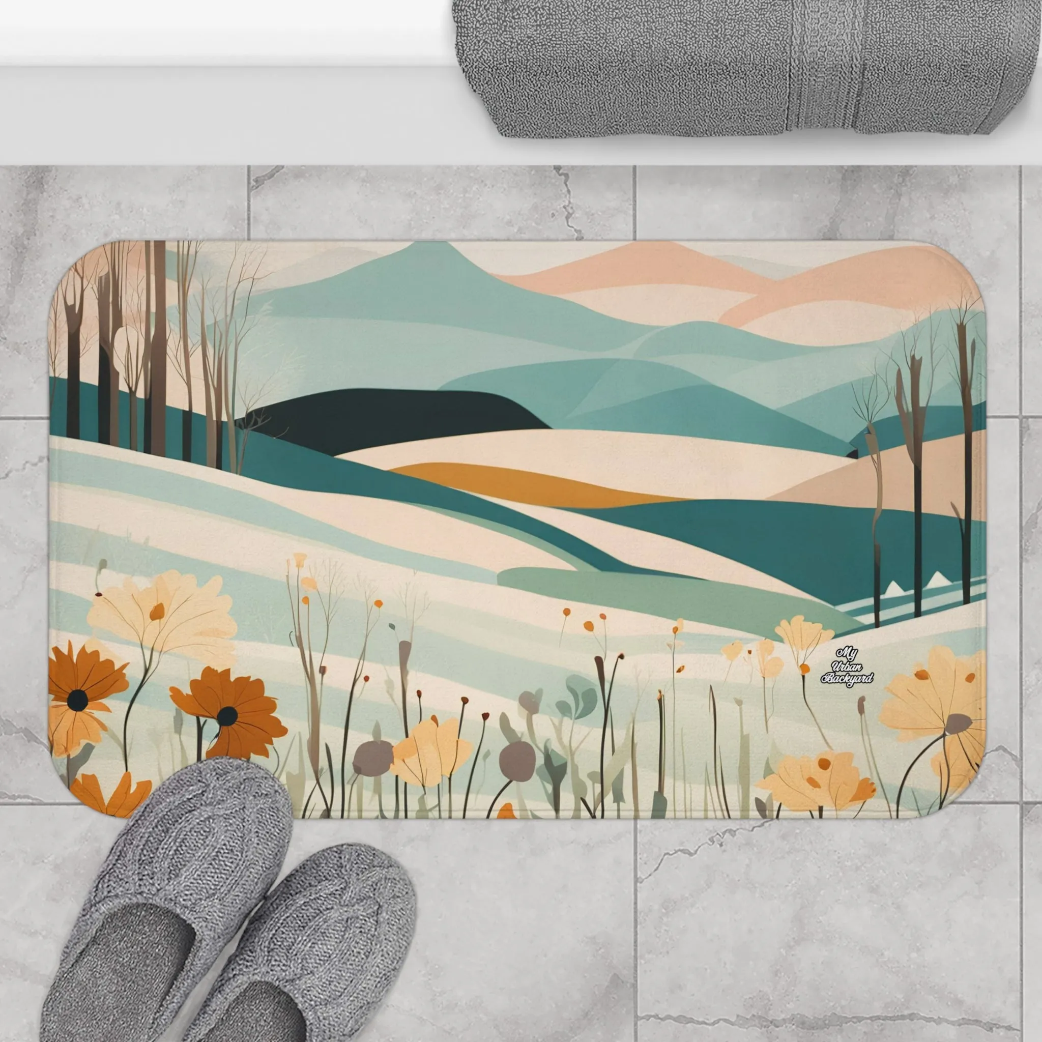 The Outdoors, Memory Foam Bath Mat - Cozy Bathroom Essential