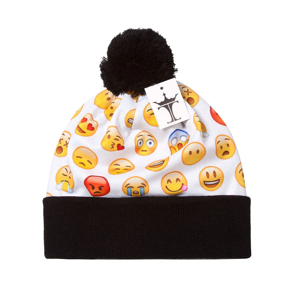 TopHeadwear Sublimation Cuffed Beanie - Emoticon