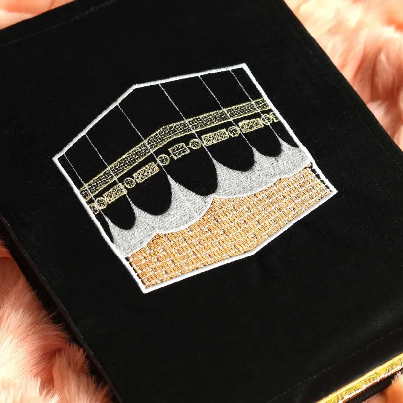 Velvet Quran Cover (Embroidered Kaaba)