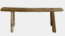 Vintage Elm Wood Bench