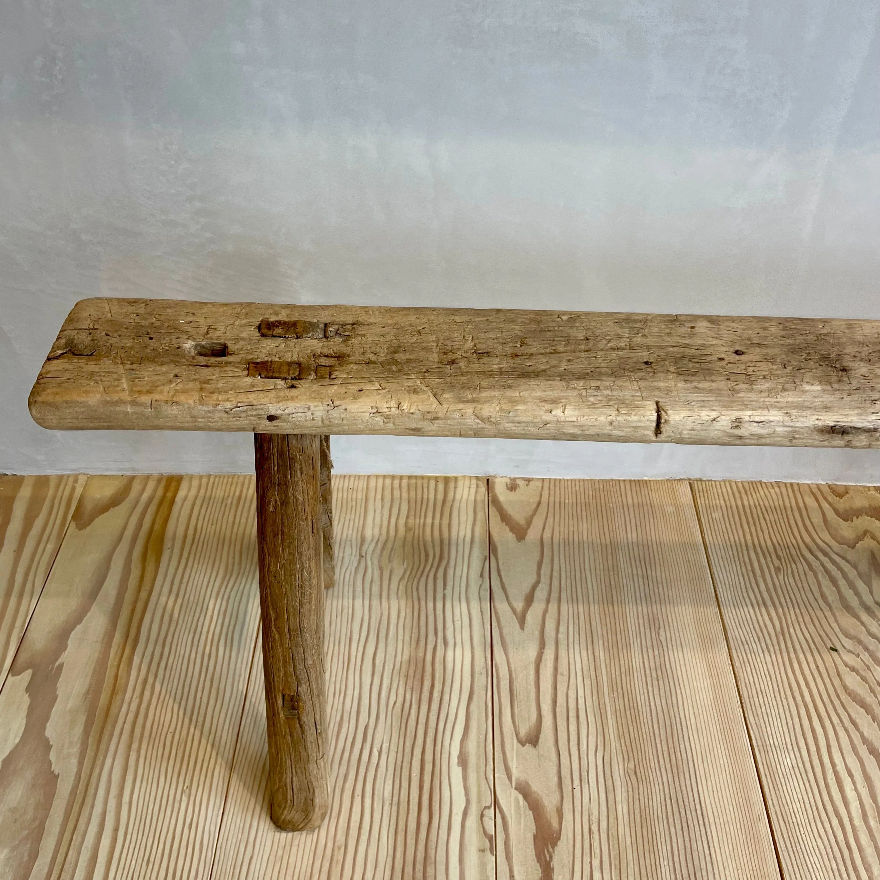 Vintage Elm Wood Bench