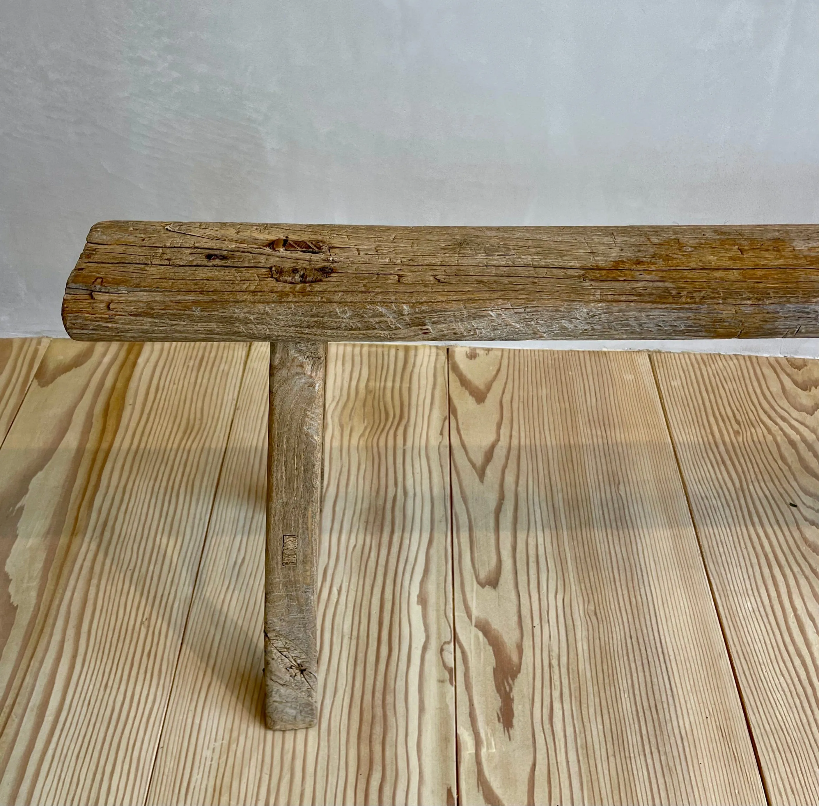 Vintage Elm Wood Bench