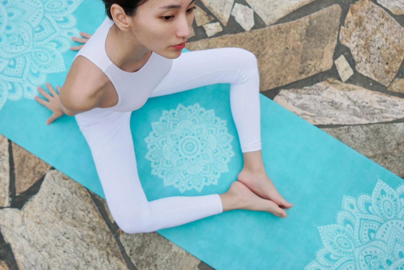 Yoga Design Lab Combo Yoga Mat 5.5mm Mandala Turquoise